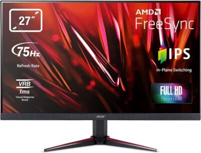 Acer Nitro VG270 27 inches FHD Gaming Monitor, Integrated Speakers, Black Color, Connectivity