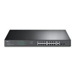 TP-Link 18-Port 10 100 1000Mbps Gigabit Easy Smart Switch with 16-Port PoE+ - TL-SG1218MPE